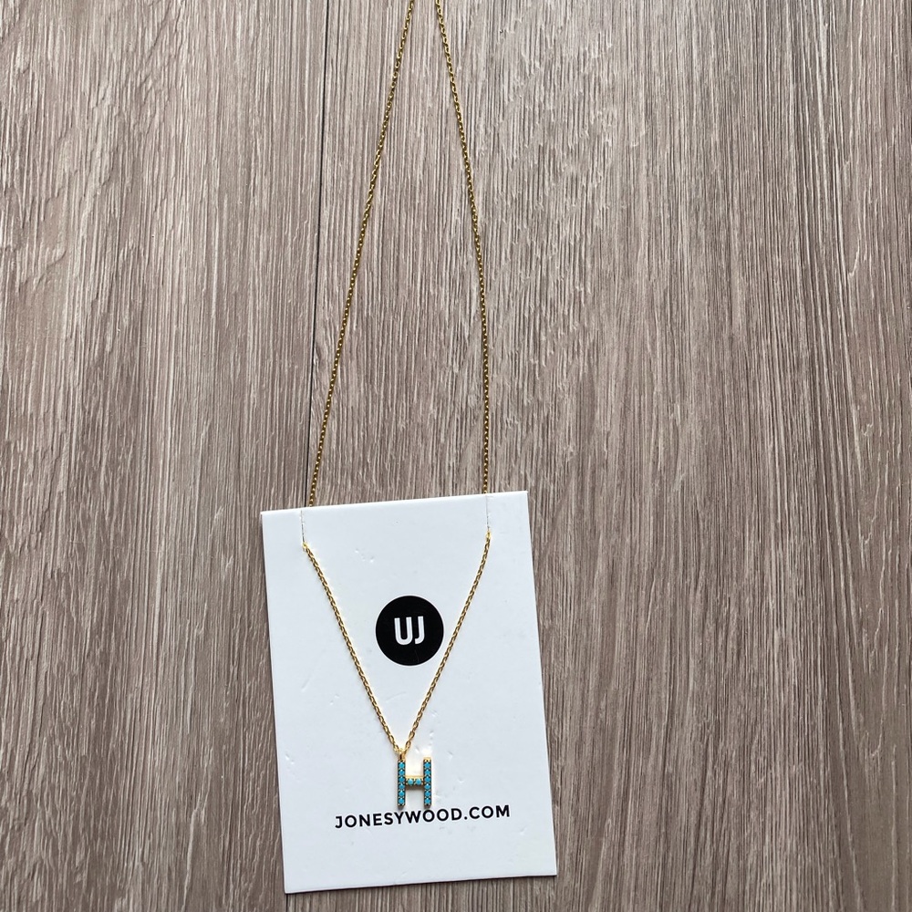 *NEW* Jonesy Wood “H” initial gold necklace
